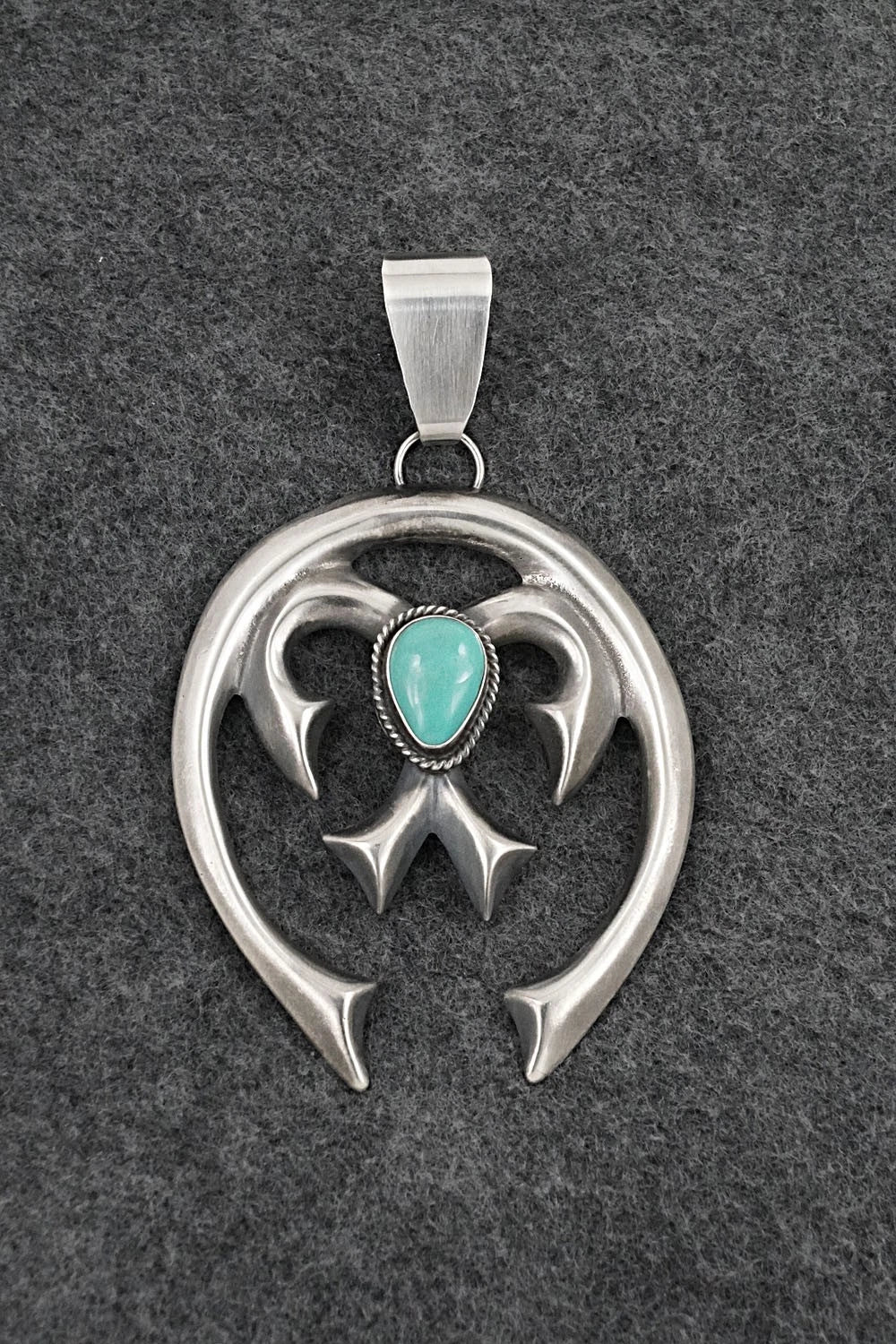 Turquoise & Sterling Silver Pendant - Eugene Gruber