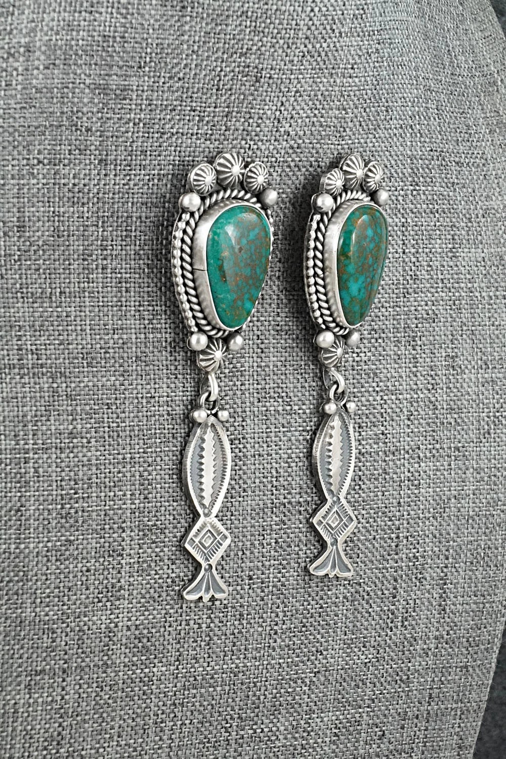 Turquoise & Sterling Silver Earrings - Michael Calladitto