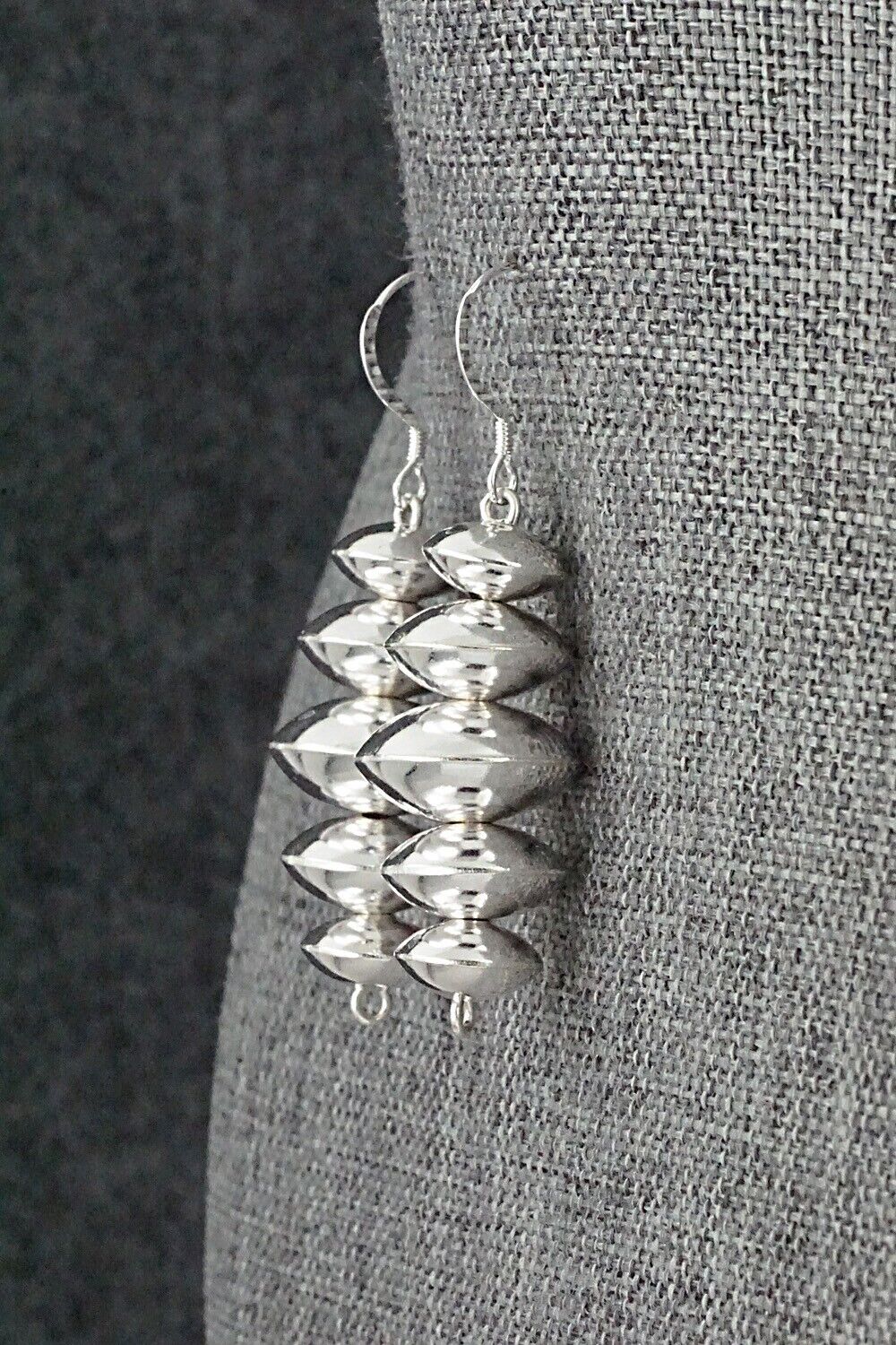 Sterling Silver Navajo Pearl Earrings - Preston Haley