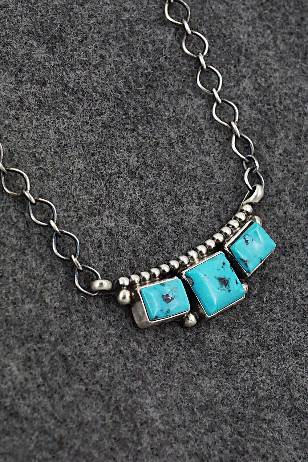 Turquoise & Sterling Silver Necklace - Darrin Livingston