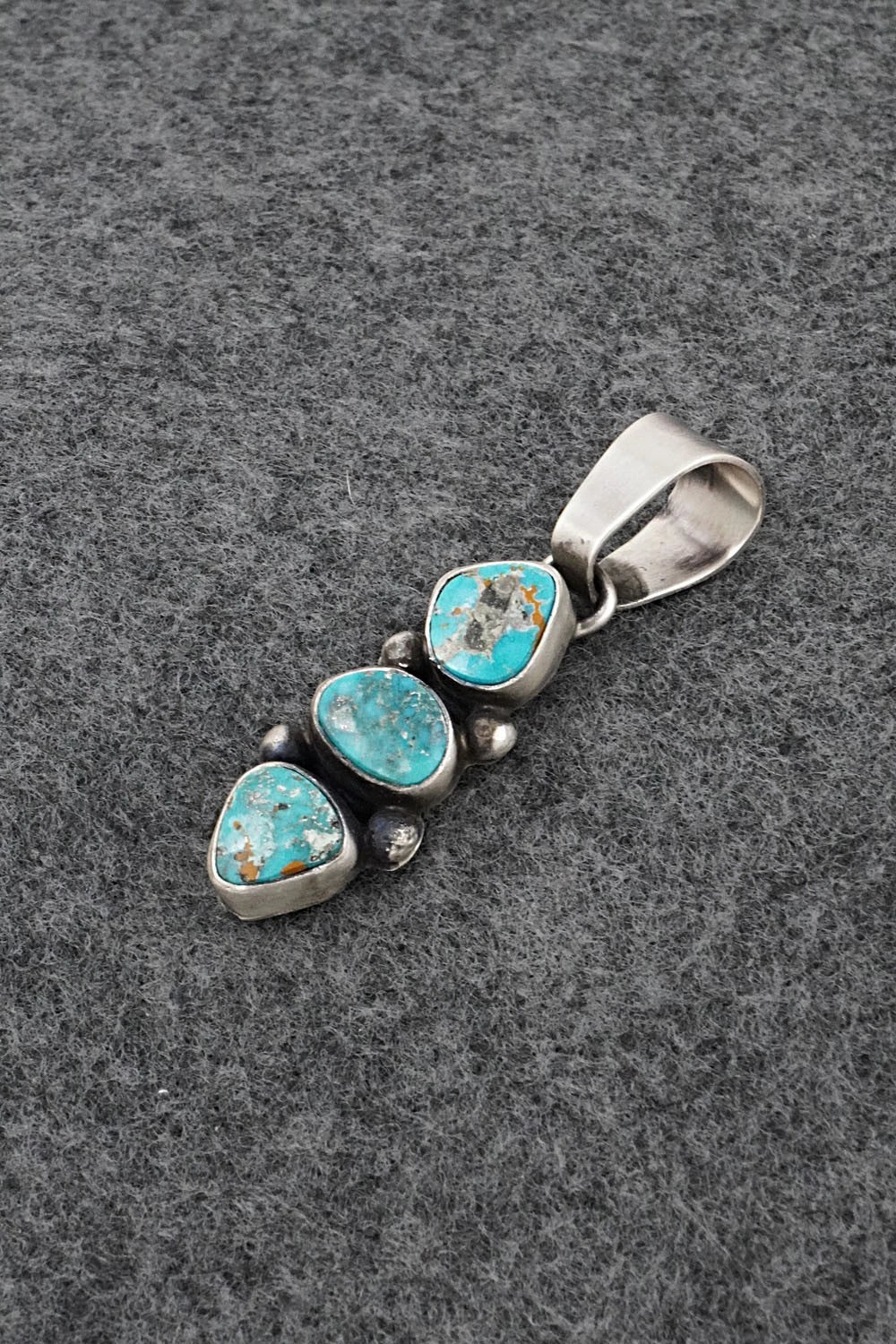 Turquoise & Sterling Silver Pendant - Darrin Livingston