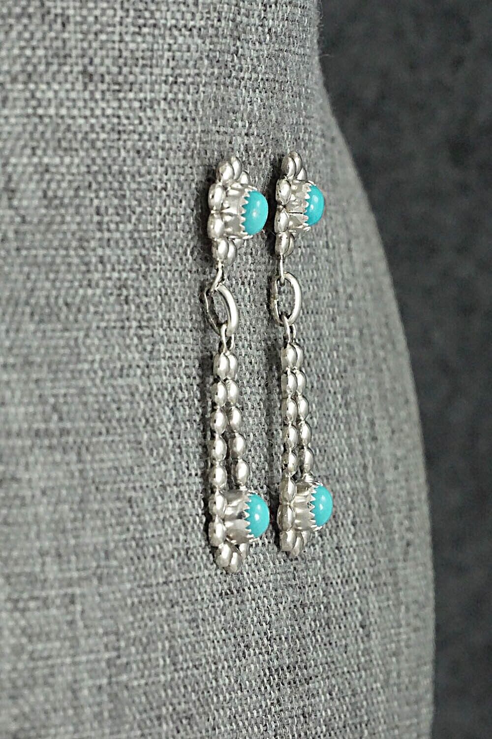 Turquoise & Sterling Silver Earrings - Elvera Towne