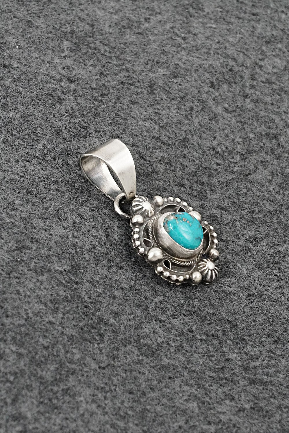 Turquoise & Sterling Silver Pendant - Kathleen Livingston