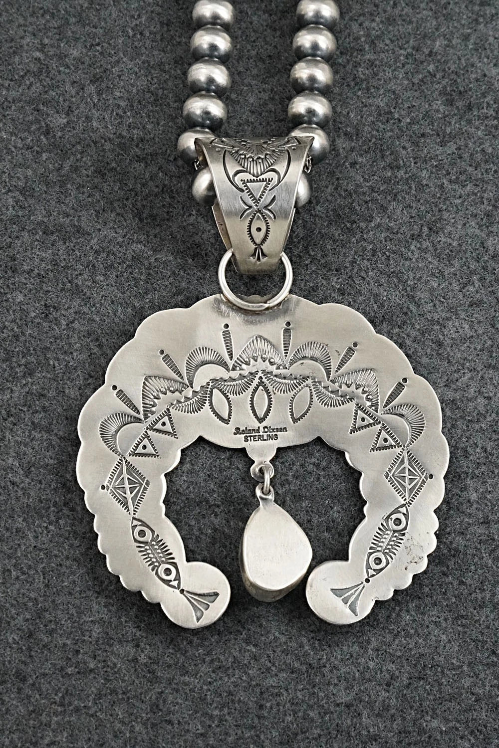 Turquoise & Sterling Silver Necklace - Roland Dixson