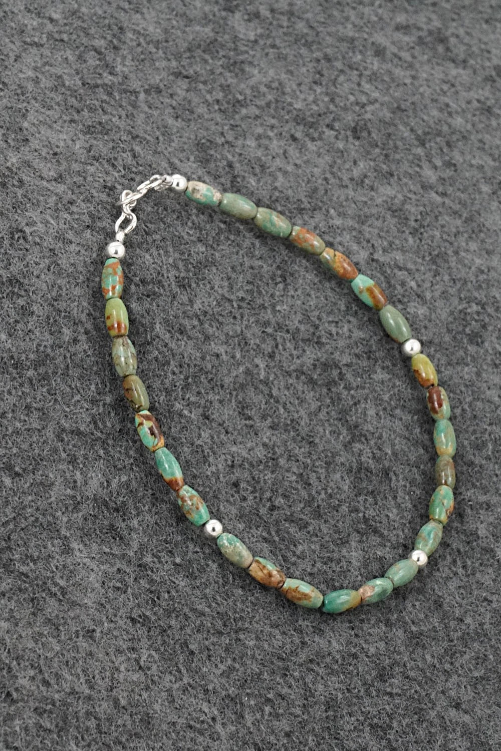 Turquoise & Sterling Silver Bracelet - Doreen Jake