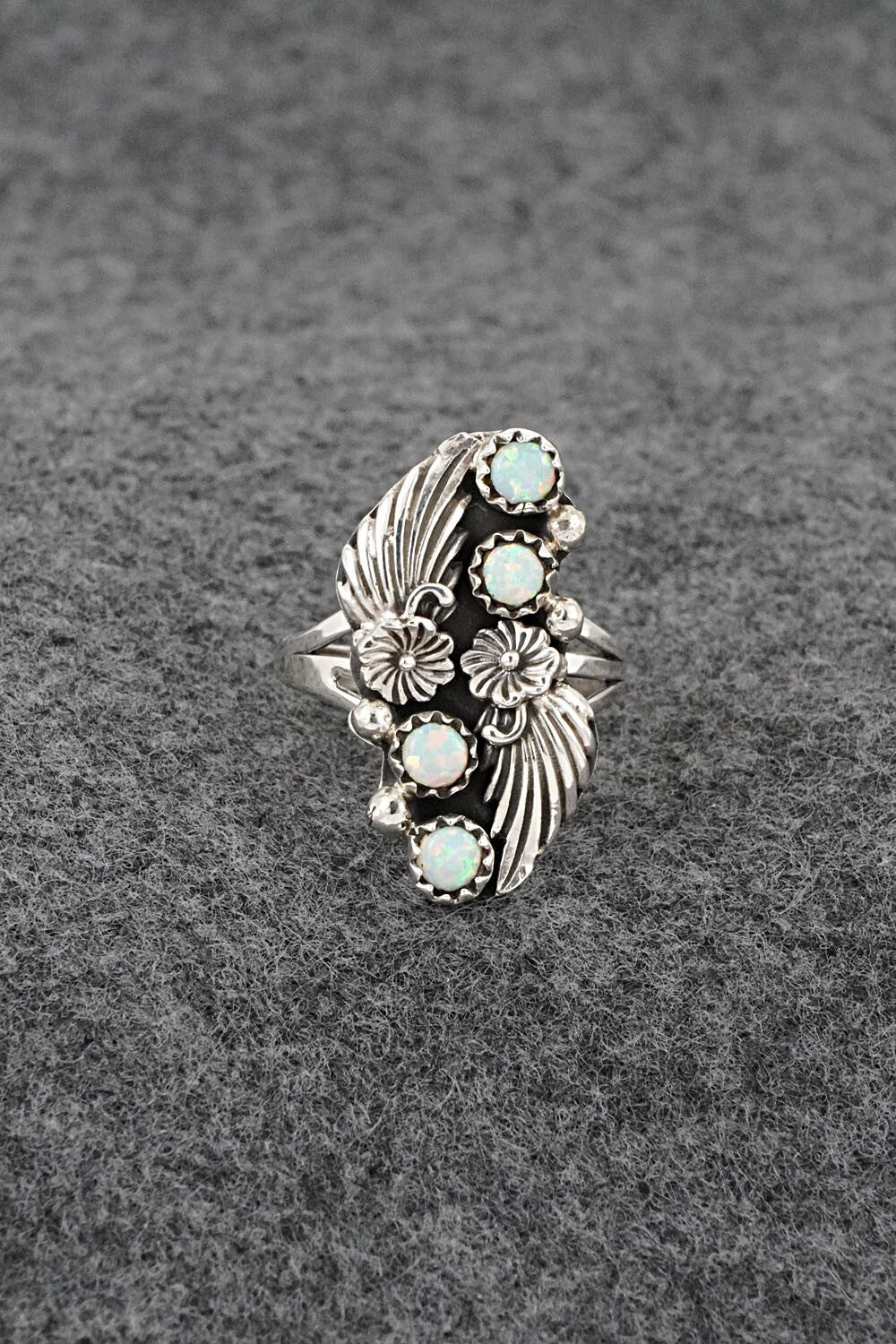 Opalite & Sterling Silver Ring - Judy Largo - Size 7.25