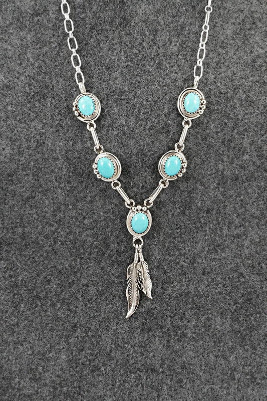 Turquoise & Sterling Silver Necklace - Verley Betone