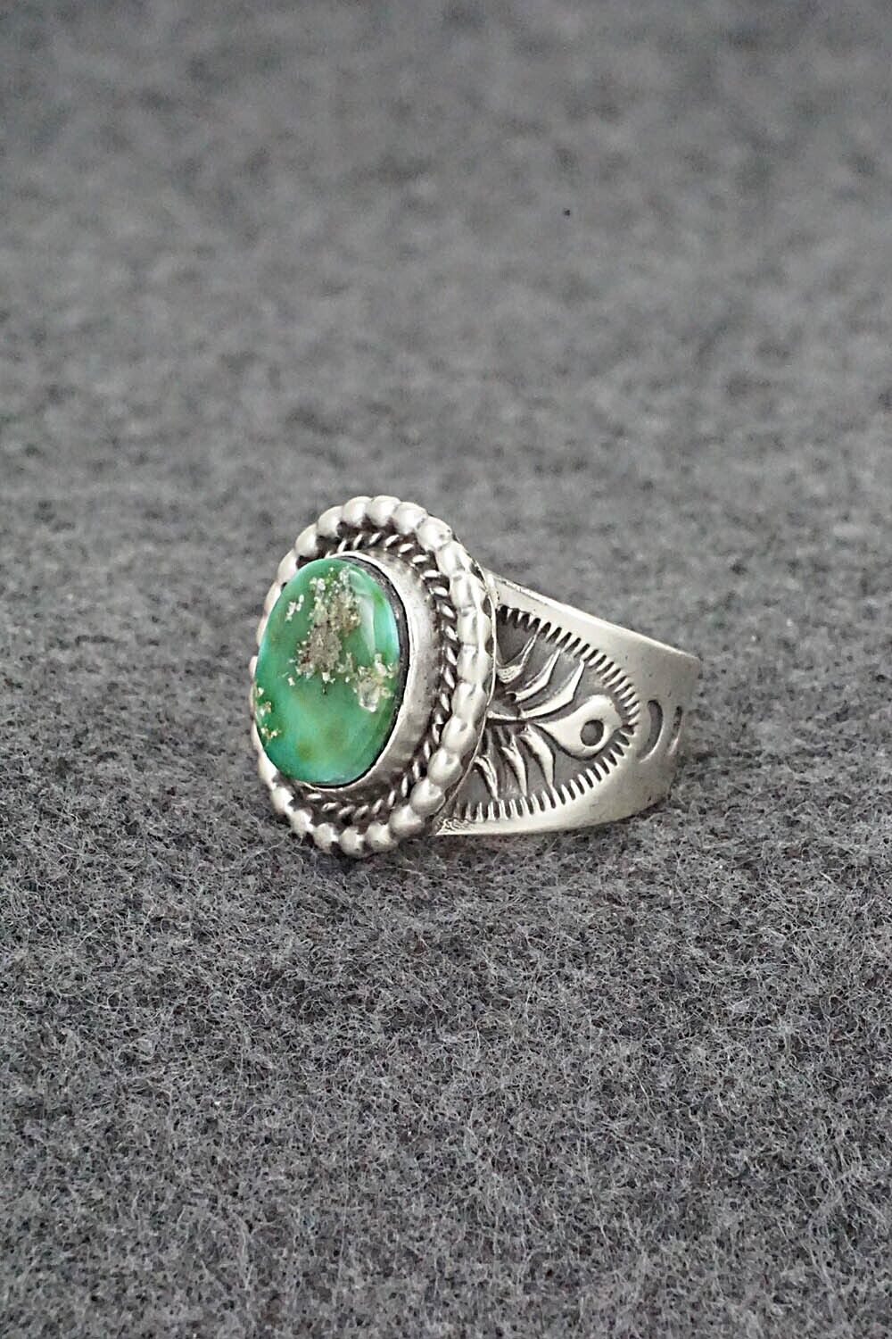 Turquoise & Sterling Silver Ring - Samuel Yellowhair - Size 8.5