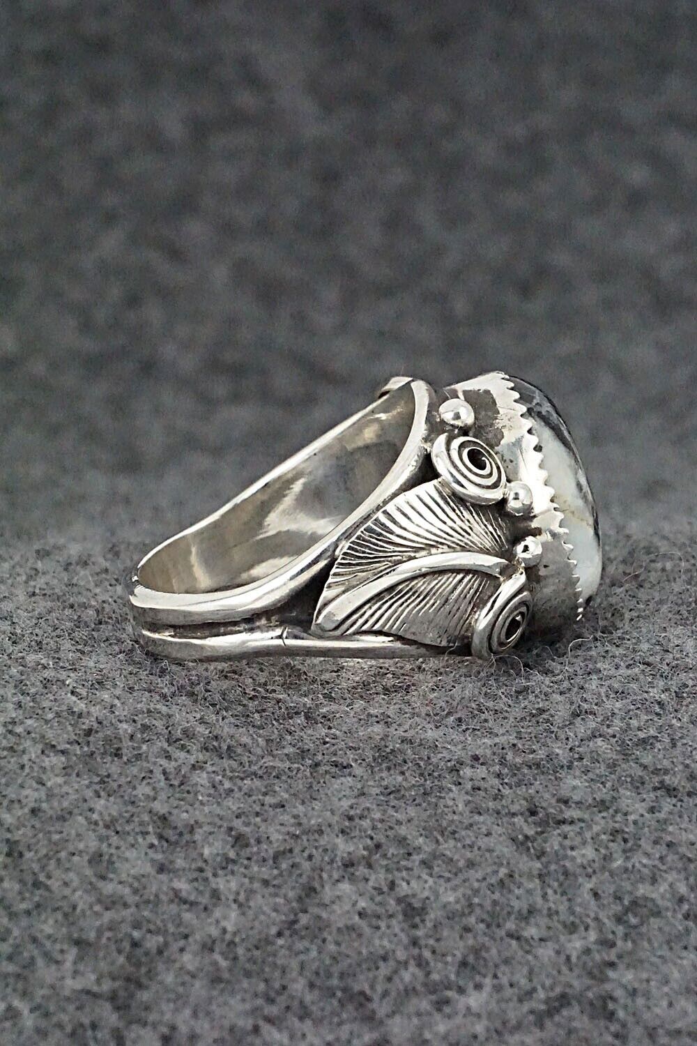 White Buffalo & Sterling Silver Ring - Davey Morgan - Size 11.5