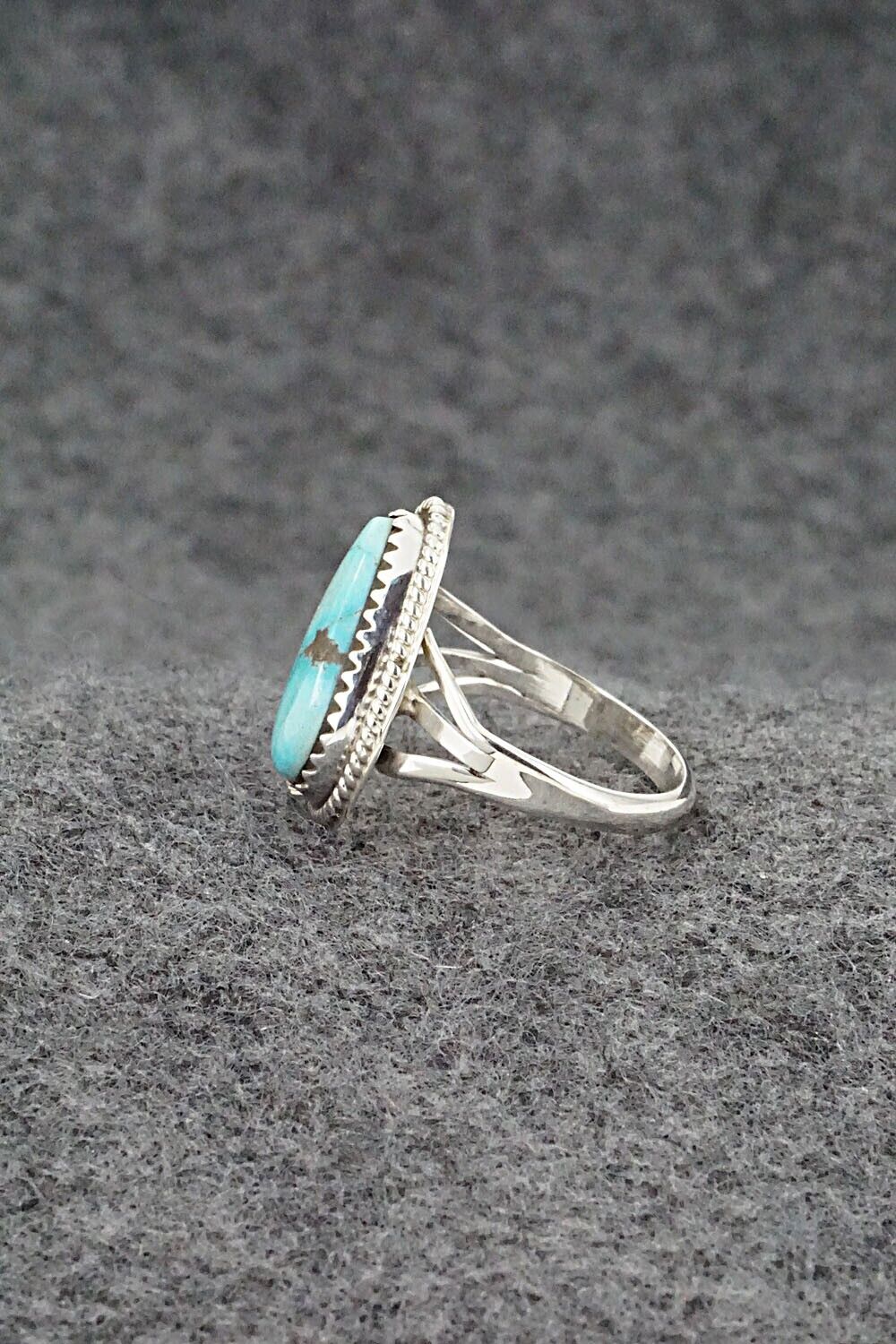 Turquoise & Sterling Silver Ring - Tom Dinetso - Size 7