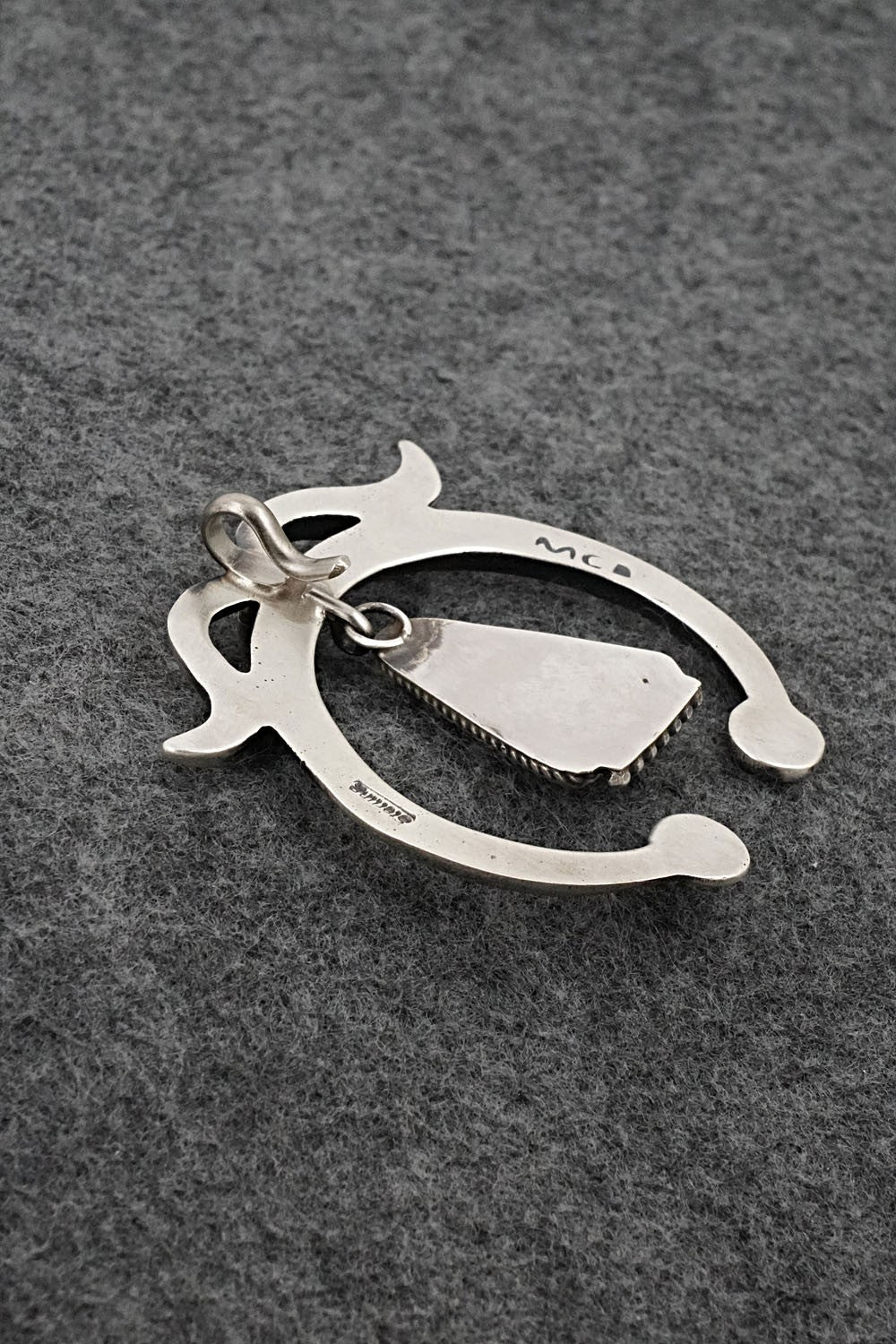 Spiny Oyster, Turquoise & Sterling Silver Pendant - Martha Cayatineto