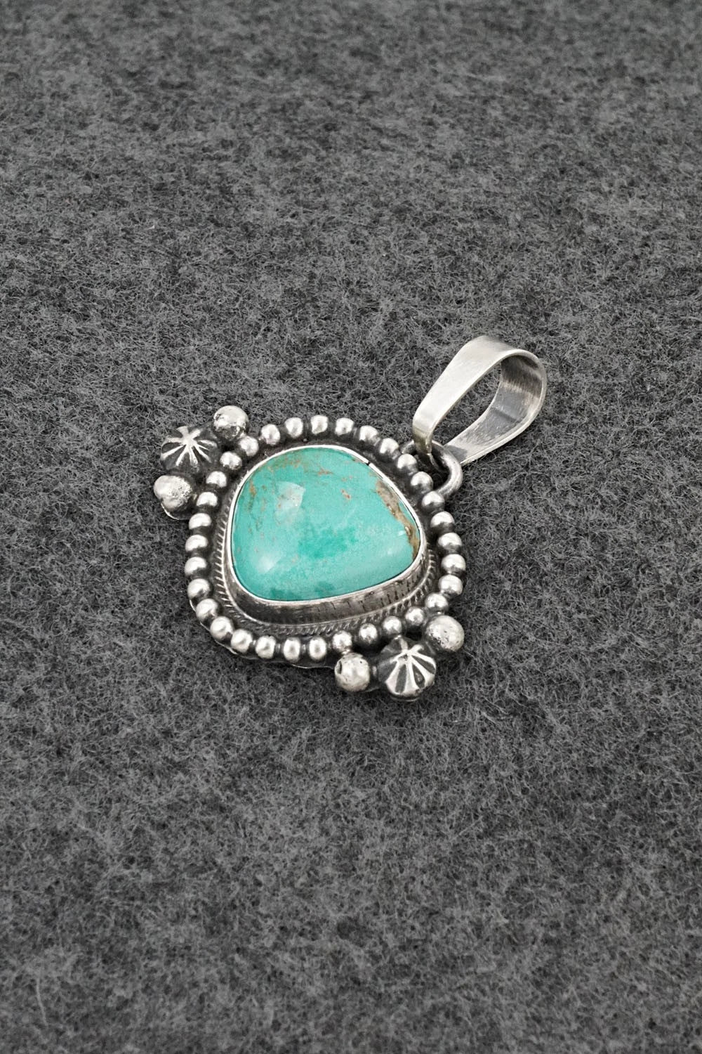 Turquoise & Sterling Silver Pendant - Darrin Livingston
