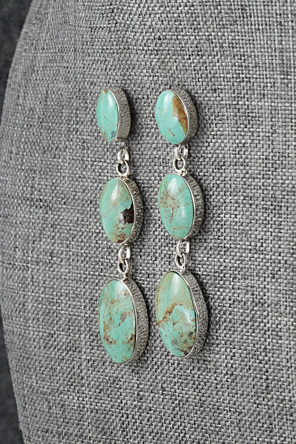 Turquoise & Sterling Silver Earrings - Irvin Tsosie
