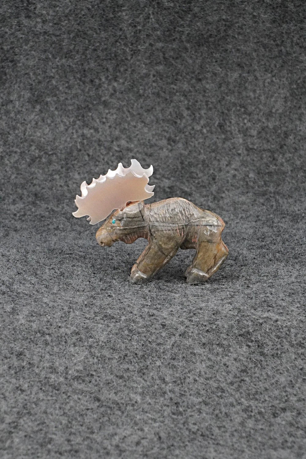 Moose Zuni Fetish Carving - Jonas Hustito