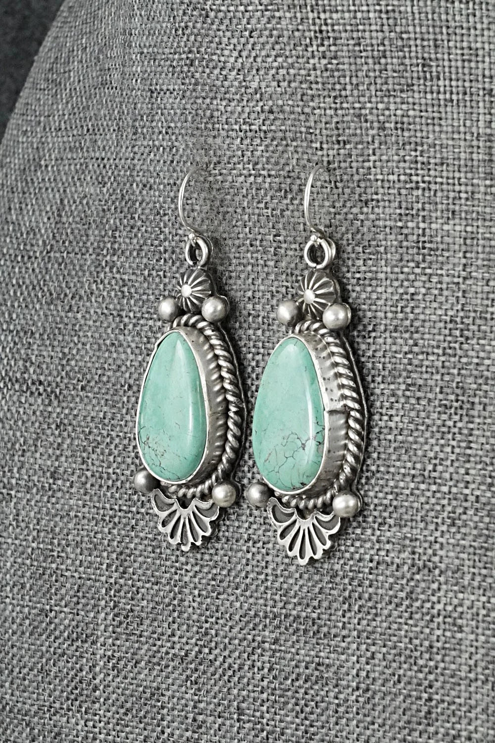 Turquoise & Sterling Silver Earrings - Michael Calladitto