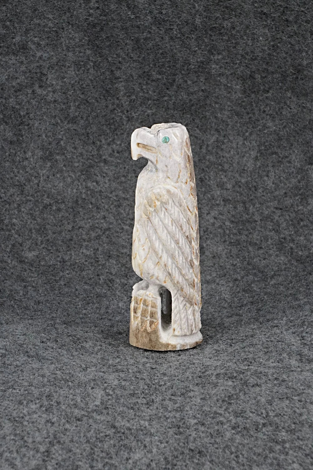 Eagle Zuni Fetish Carving - Garrick Weeka