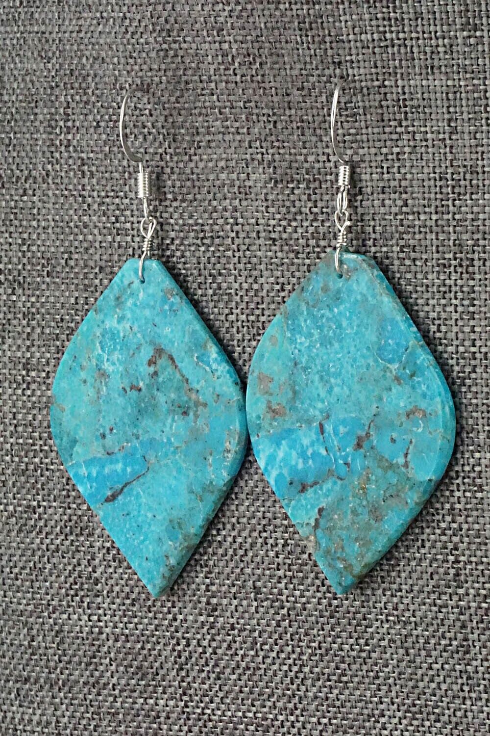 Turquoise & Sterling Silver Earrings - Lupe Lovato