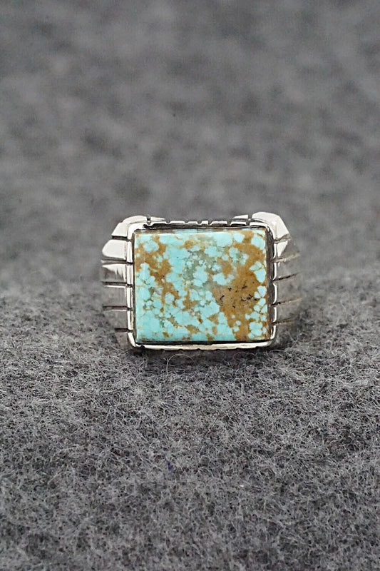 Turquoise & Sterling Silver Ring - Trevor Jack - Size 9.5