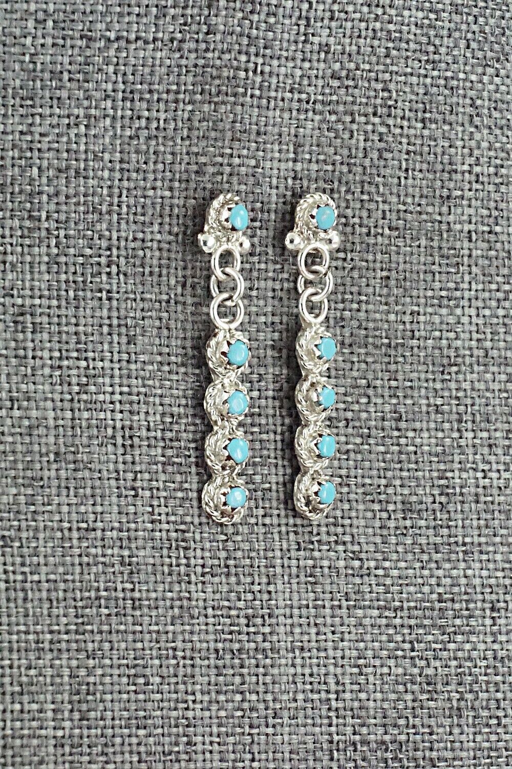 Turquoise & Sterling Silver Earrings - Micheal Gchachu