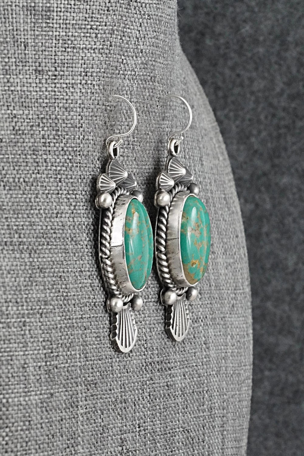 Turquoise & Sterling Silver Earrings - Michael Calladitto