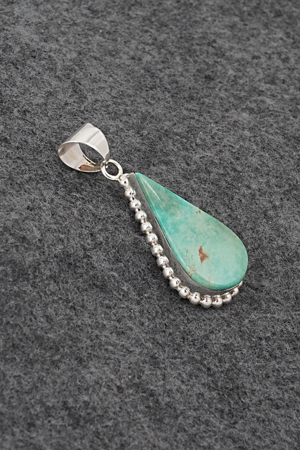 Turquoise & Sterling Silver Pendant - Larry Castillo