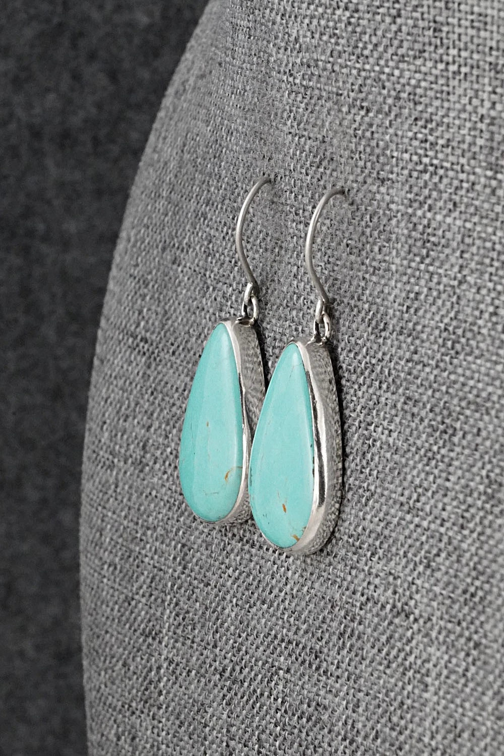 Turquoise & Sterling Silver Earrings - Eugene Gruber