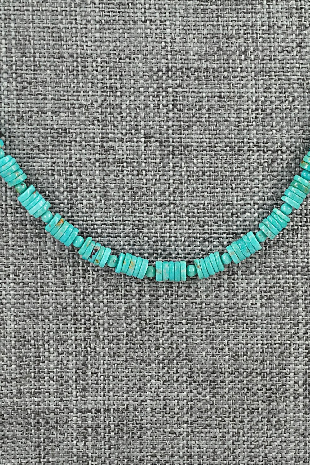 Turquoise & Sterling Silver Necklace 19" - Helen Tsosie