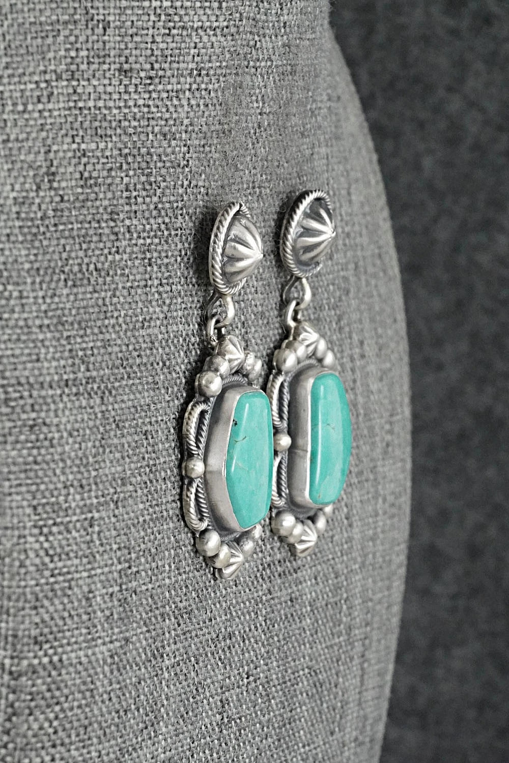 Turquoise & Sterling Silver Earrings - Darrin Livingston