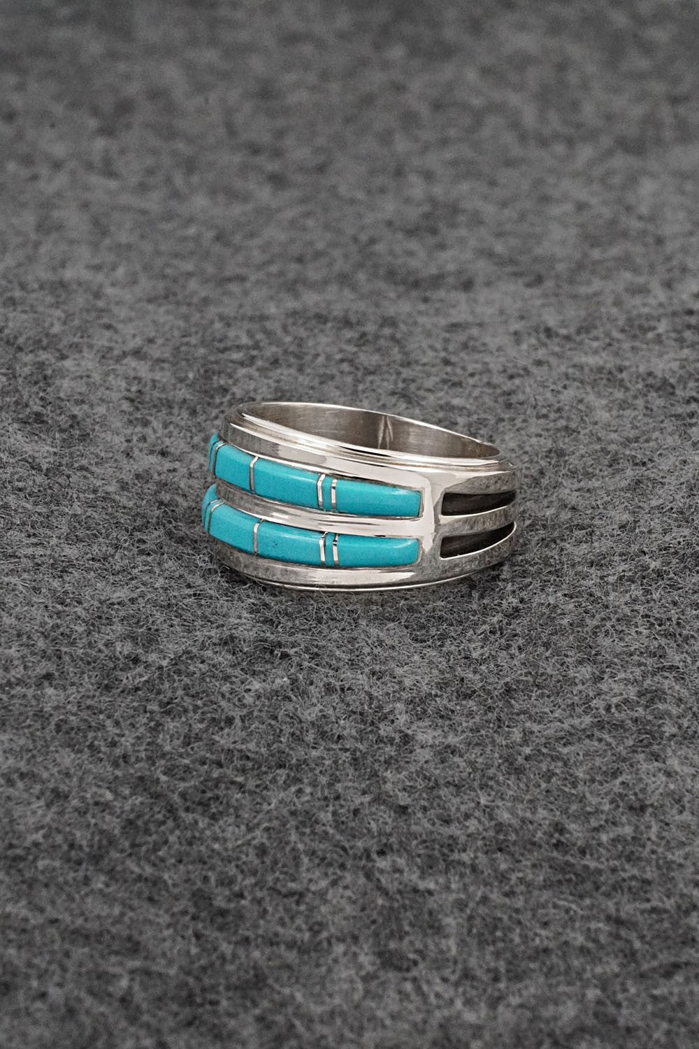 Turquoise & Sterling Silver Ring - Wilbert Muskett Jr. - Size 7.5
