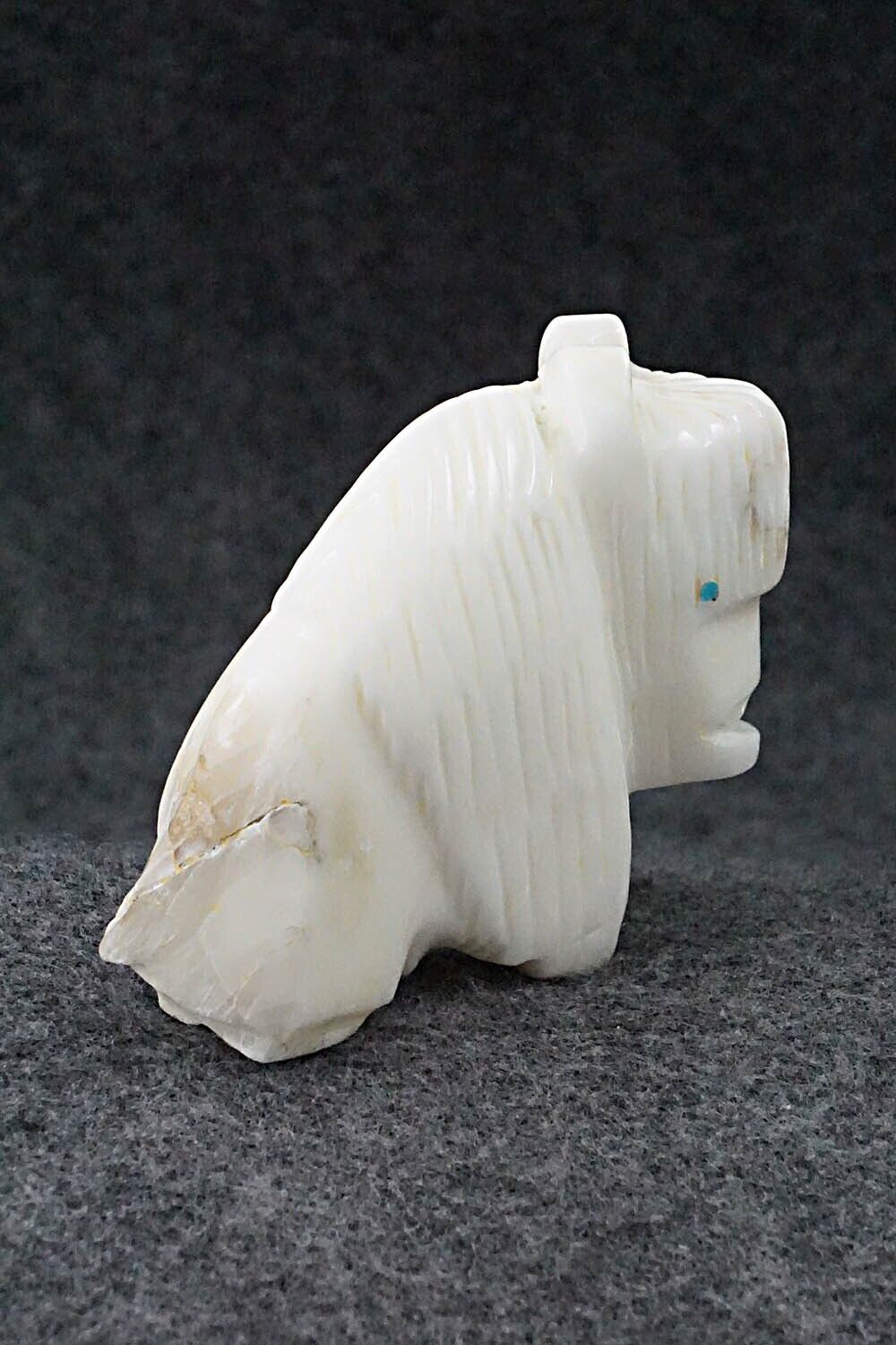 Buffalo Zuni Fetish Carving - Gilbert Lonjose
