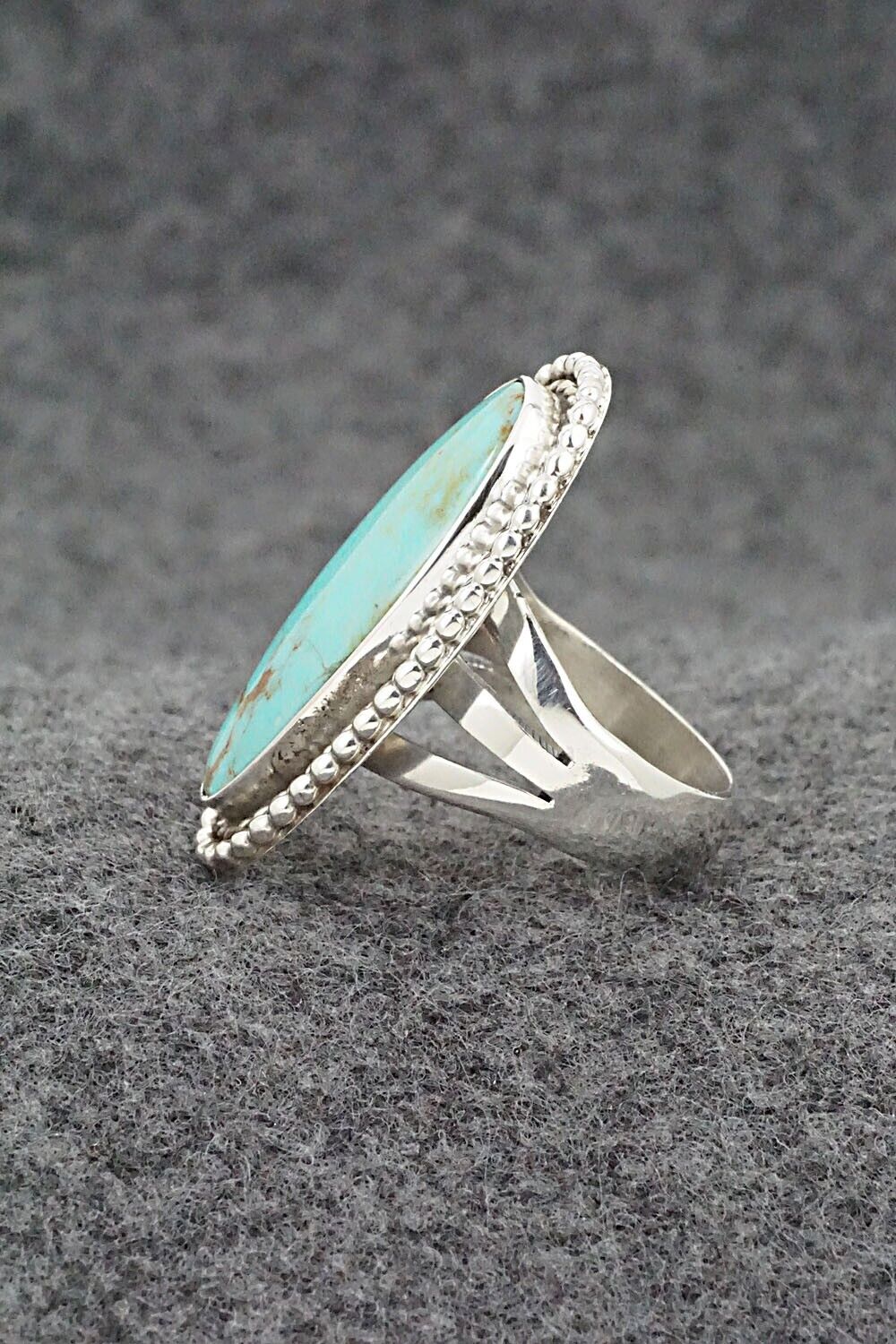 Turquoise & Sterling Silver Ring - Andrew Vandever - Size 7