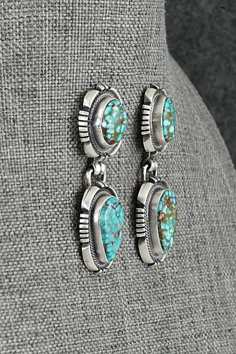 Turquoise & Sterling Silver Necklace and Earrings Set - Mark Yazzie