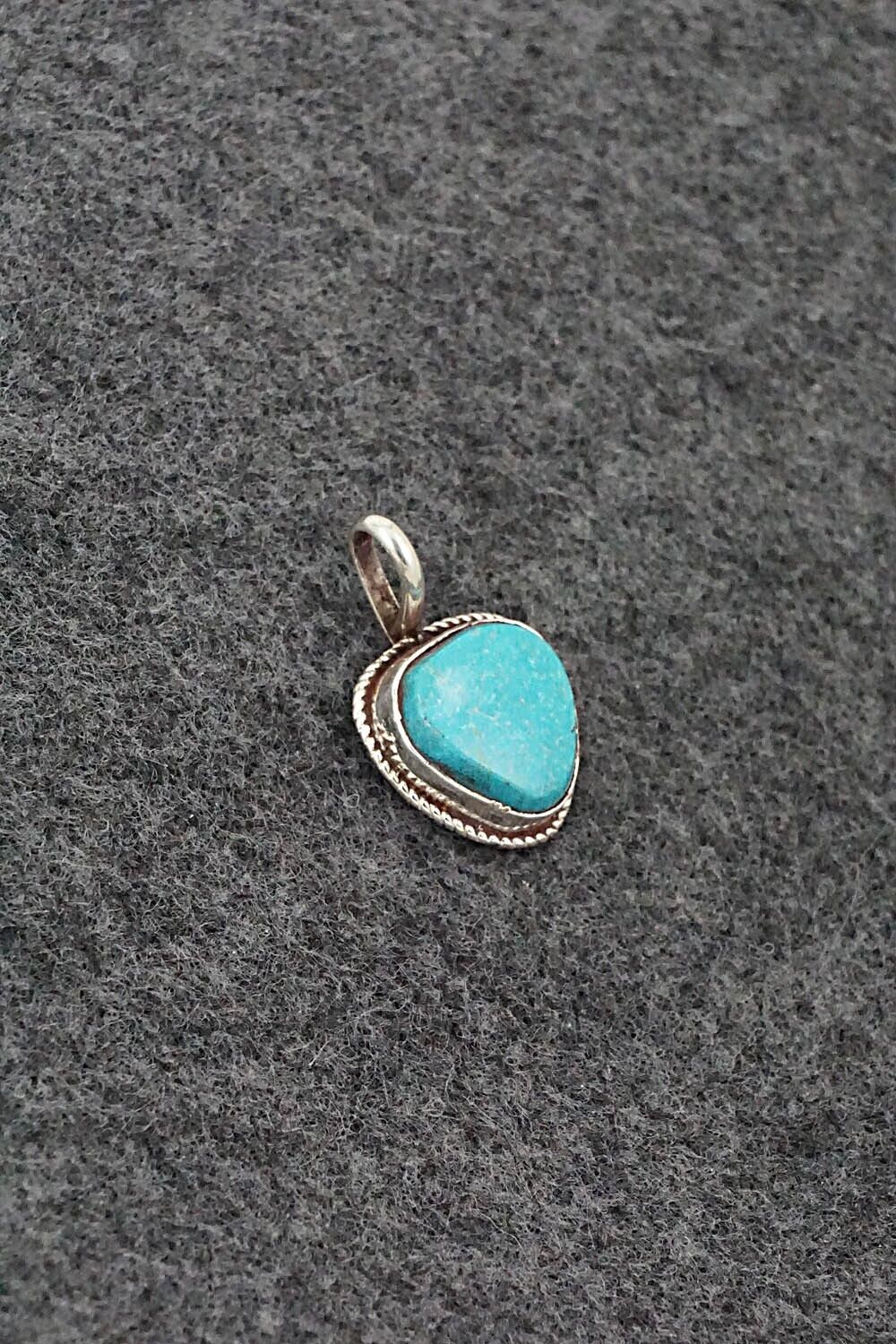 Turquoise & Sterling Silver Pendant - Ernest Hawthorne