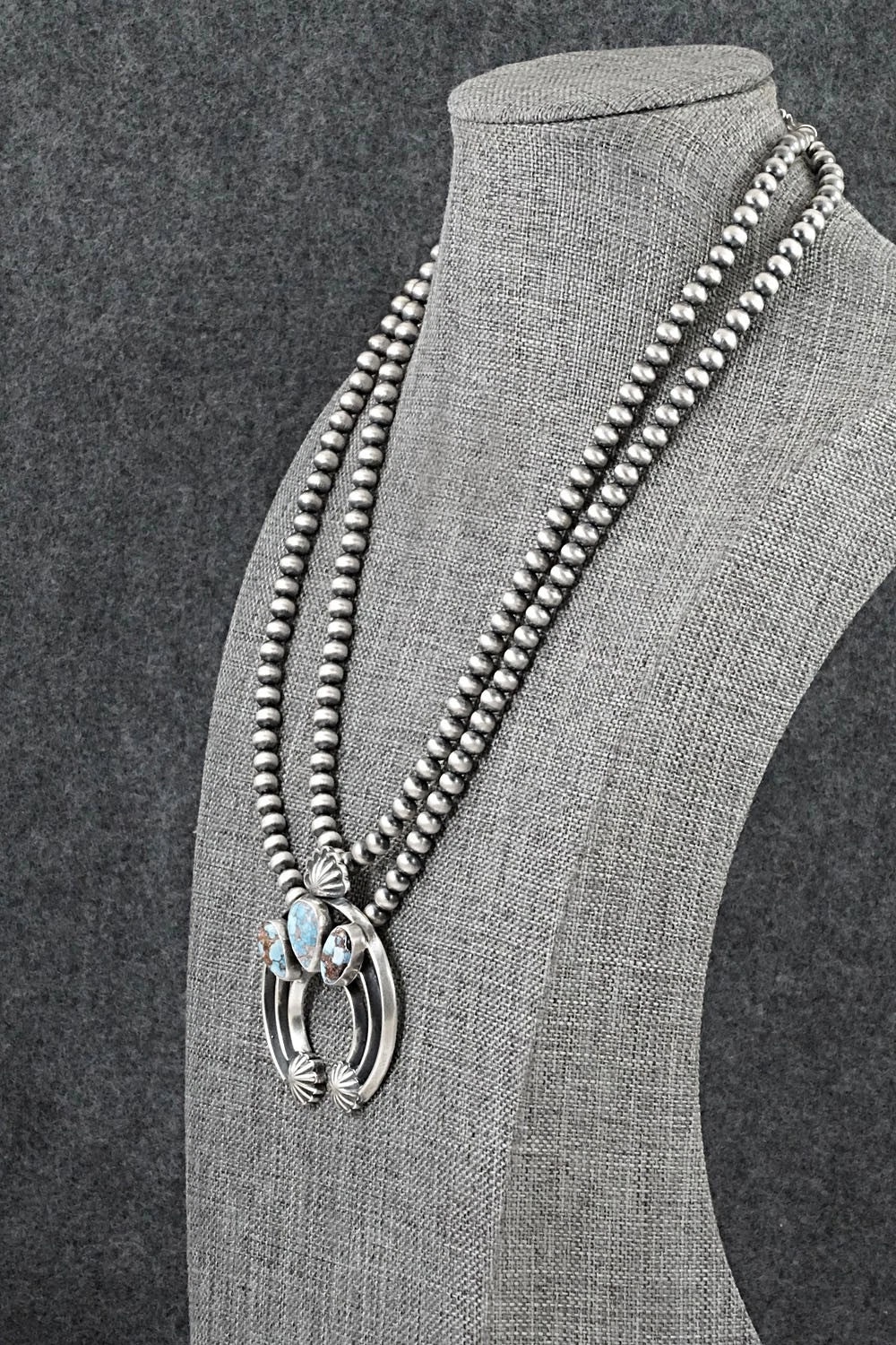 Turquoise & Sterling Silver Necklace - Davey Morgan