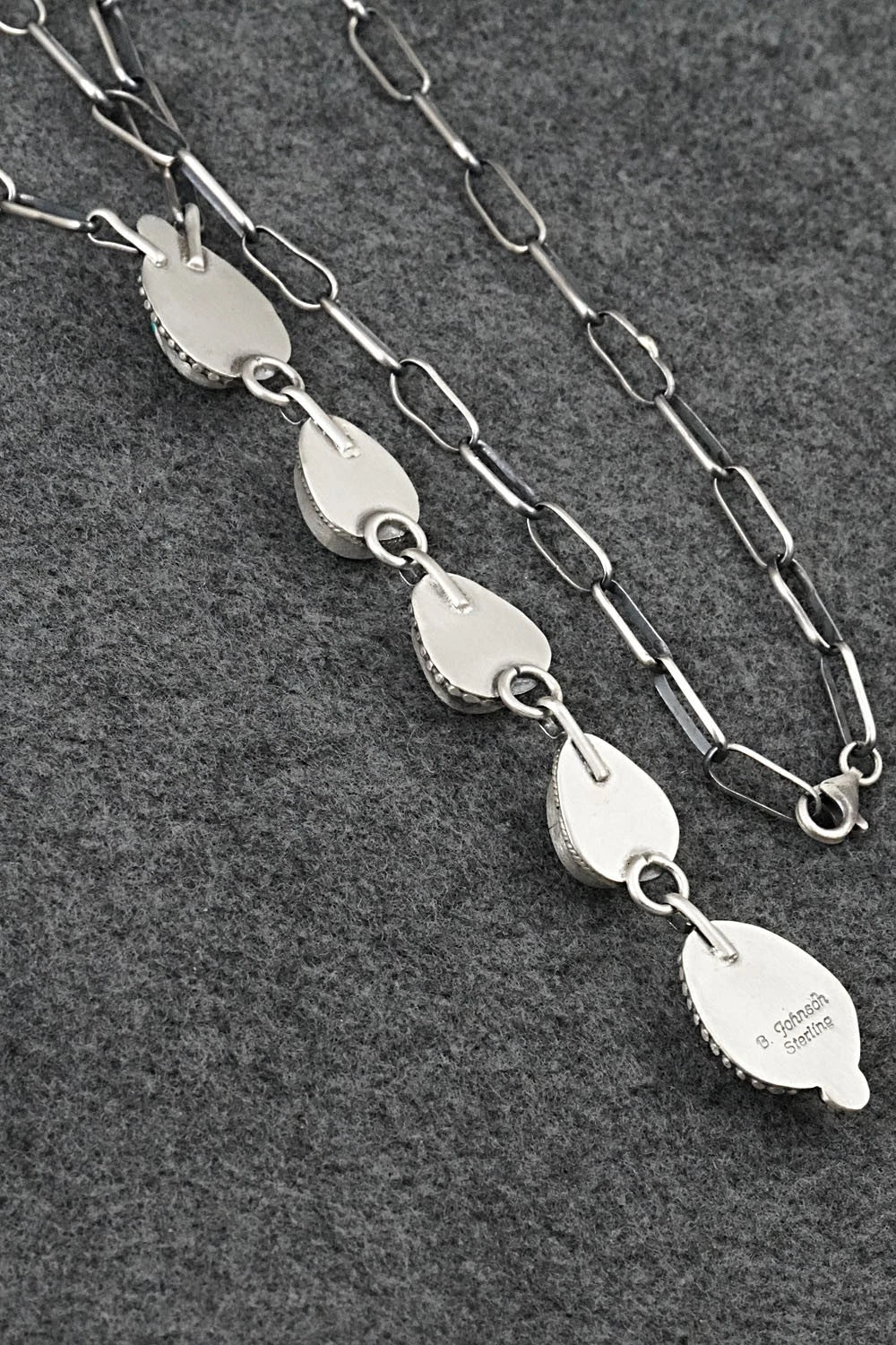 Turquoise & Sterling Silver Necklace - Bobby Johnson