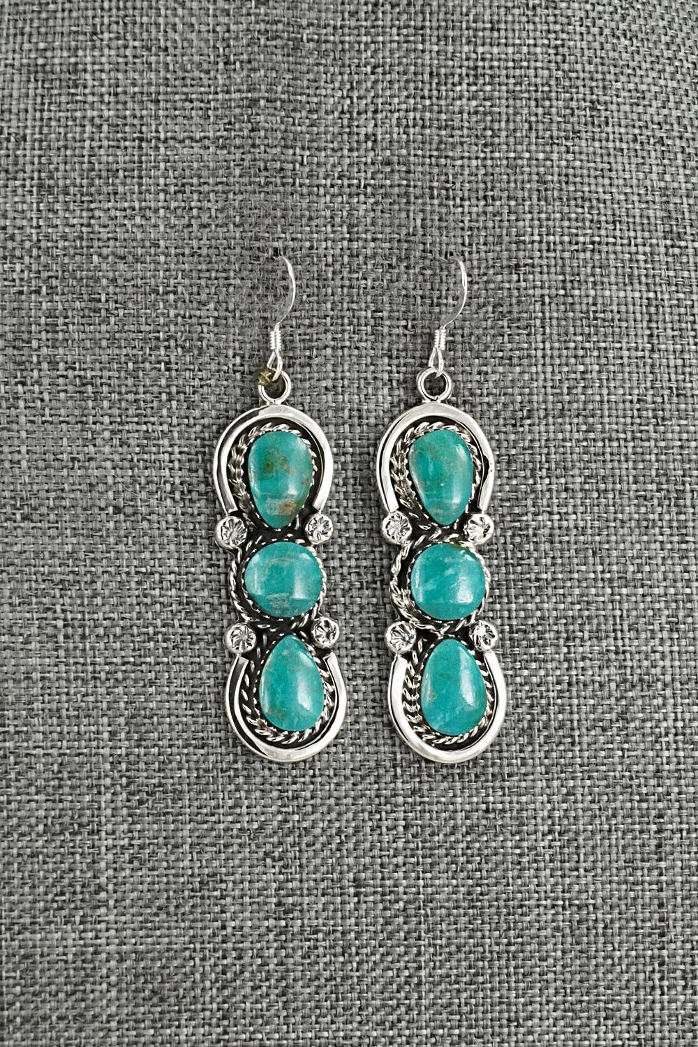 Turquoise & Sterling Silver Earrings - Marie Bahe