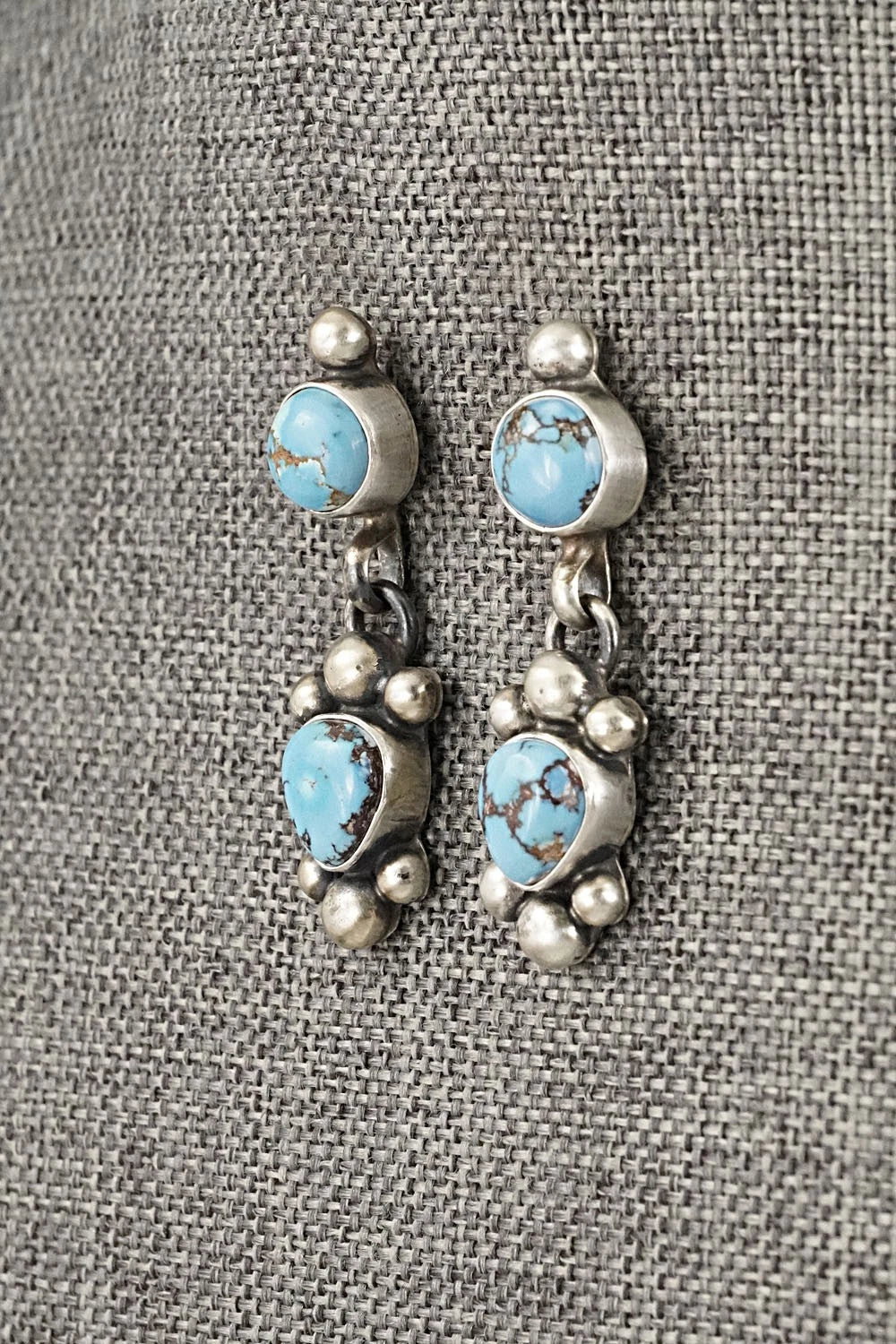 Turquoise & Sterling Silver Necklace and Earrings Set - Kathleen Livingston