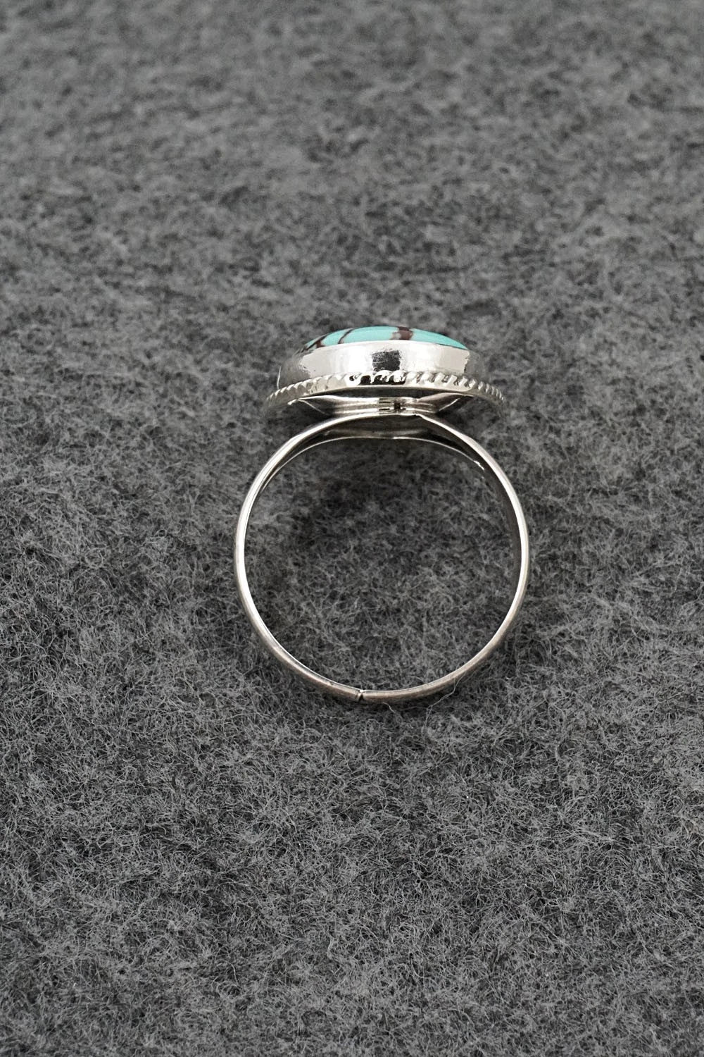 Turquoise & Sterling Silver Ring - Eugene Gruber - Size 7
