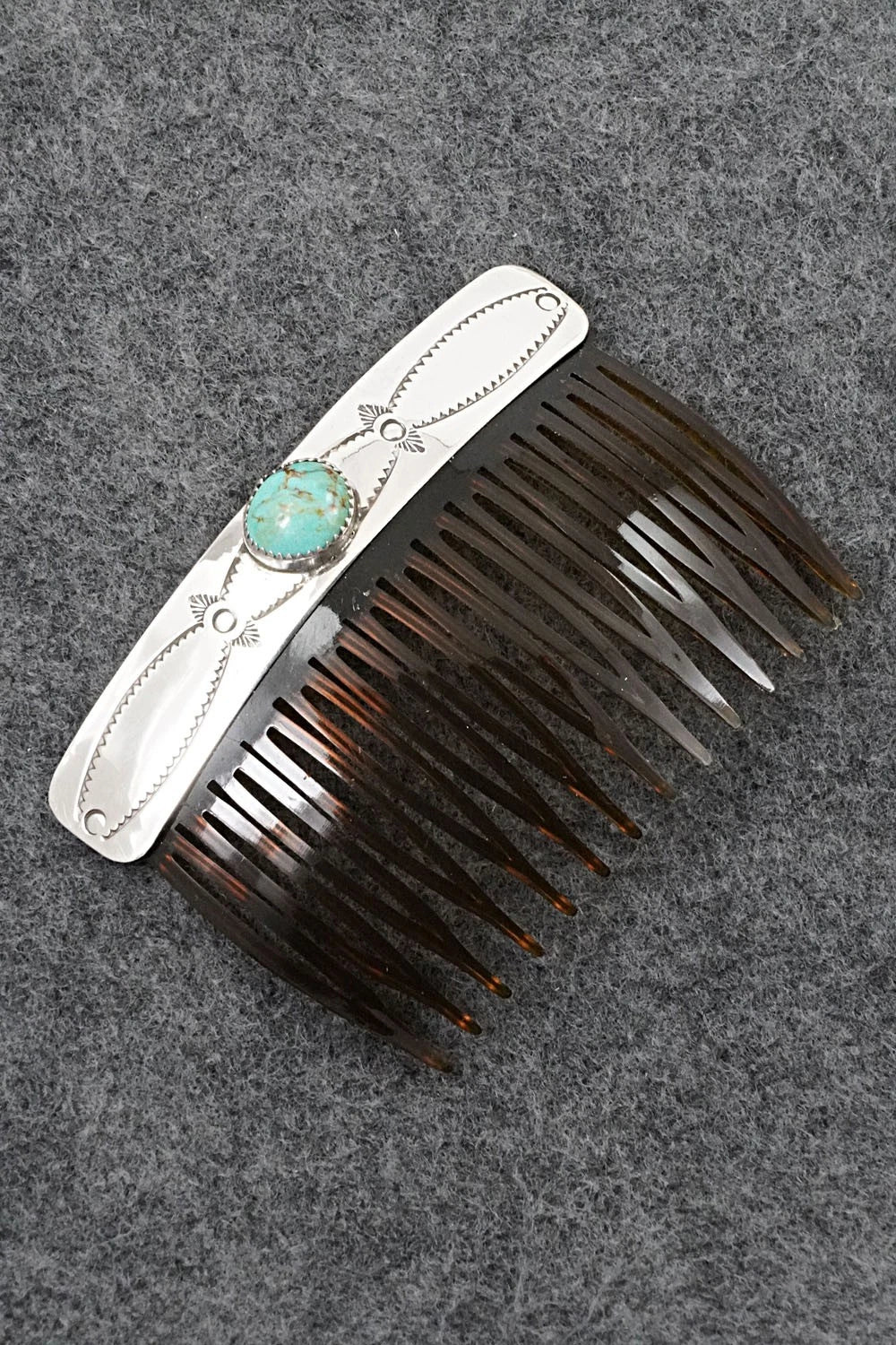 Turquoise & Sterling Silver Hair Combs - Jolene Begay