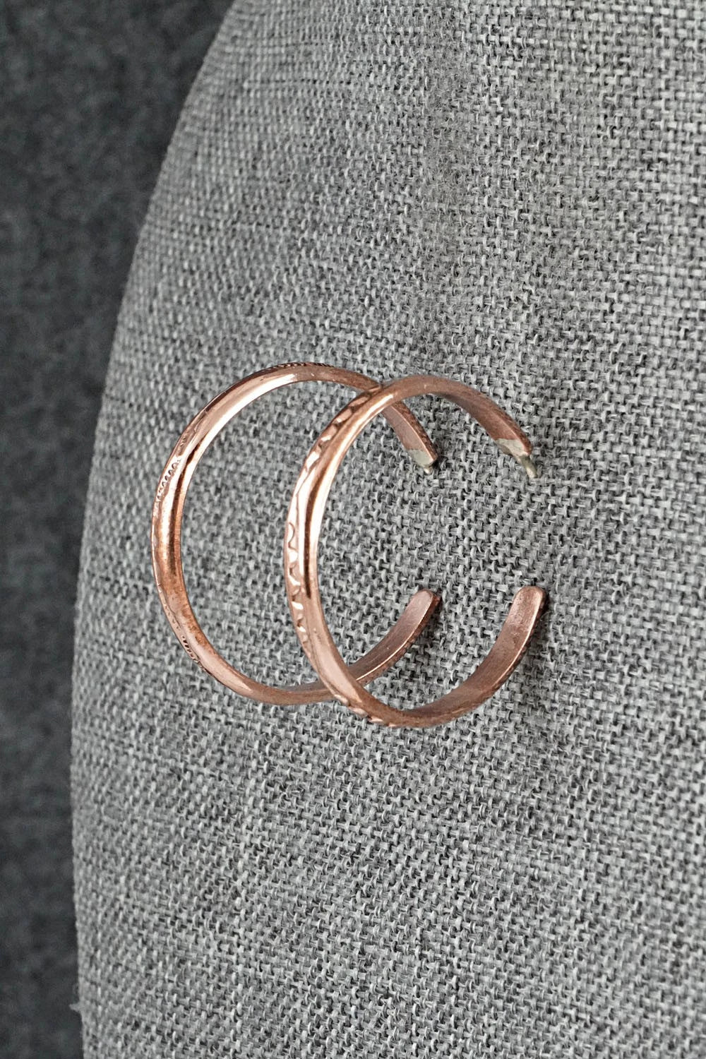 Copper Hoop Earrings - Elaine Tahe