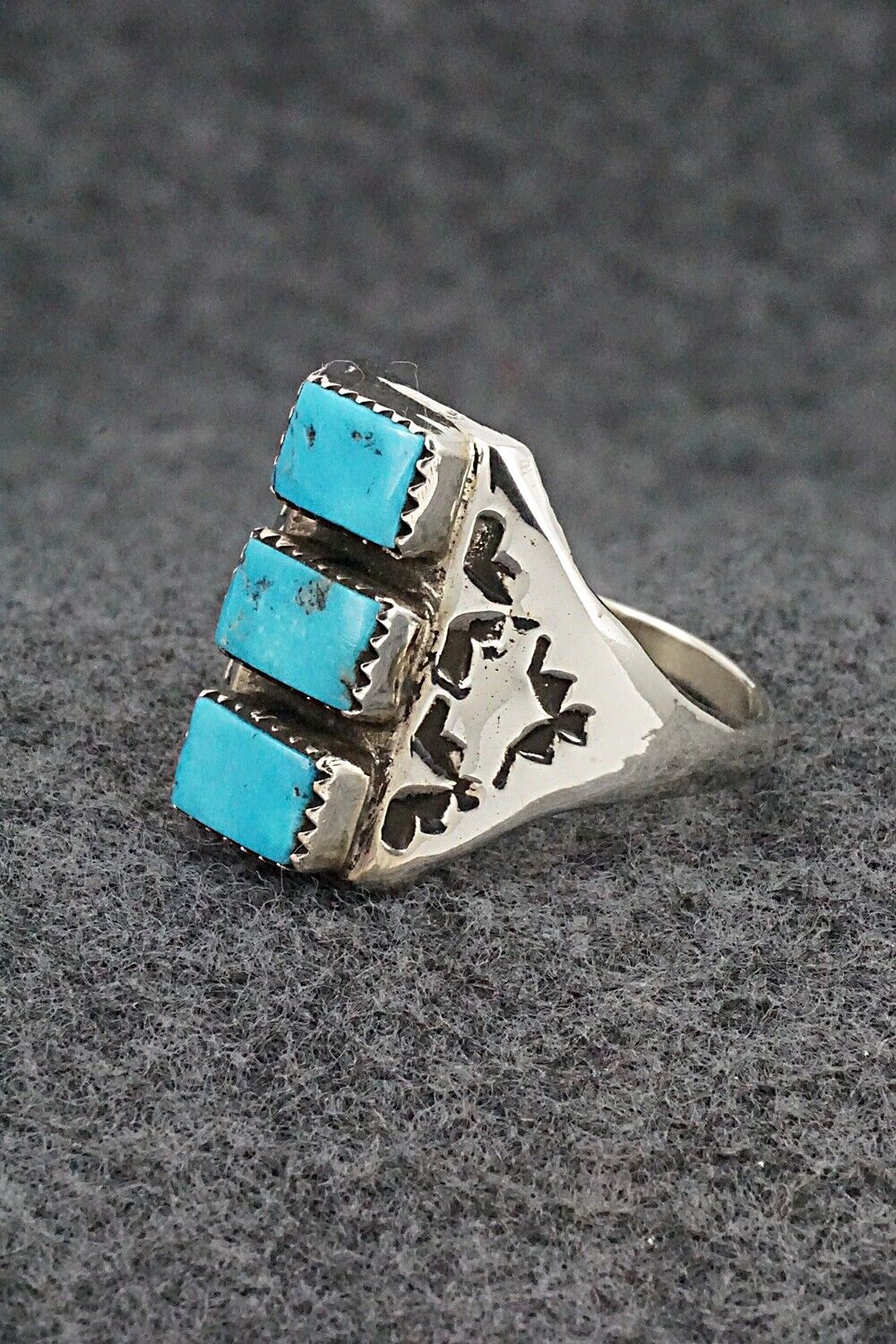 Turquoise & Sterling Silver Ring - Pauline Nelson - Size 14.5