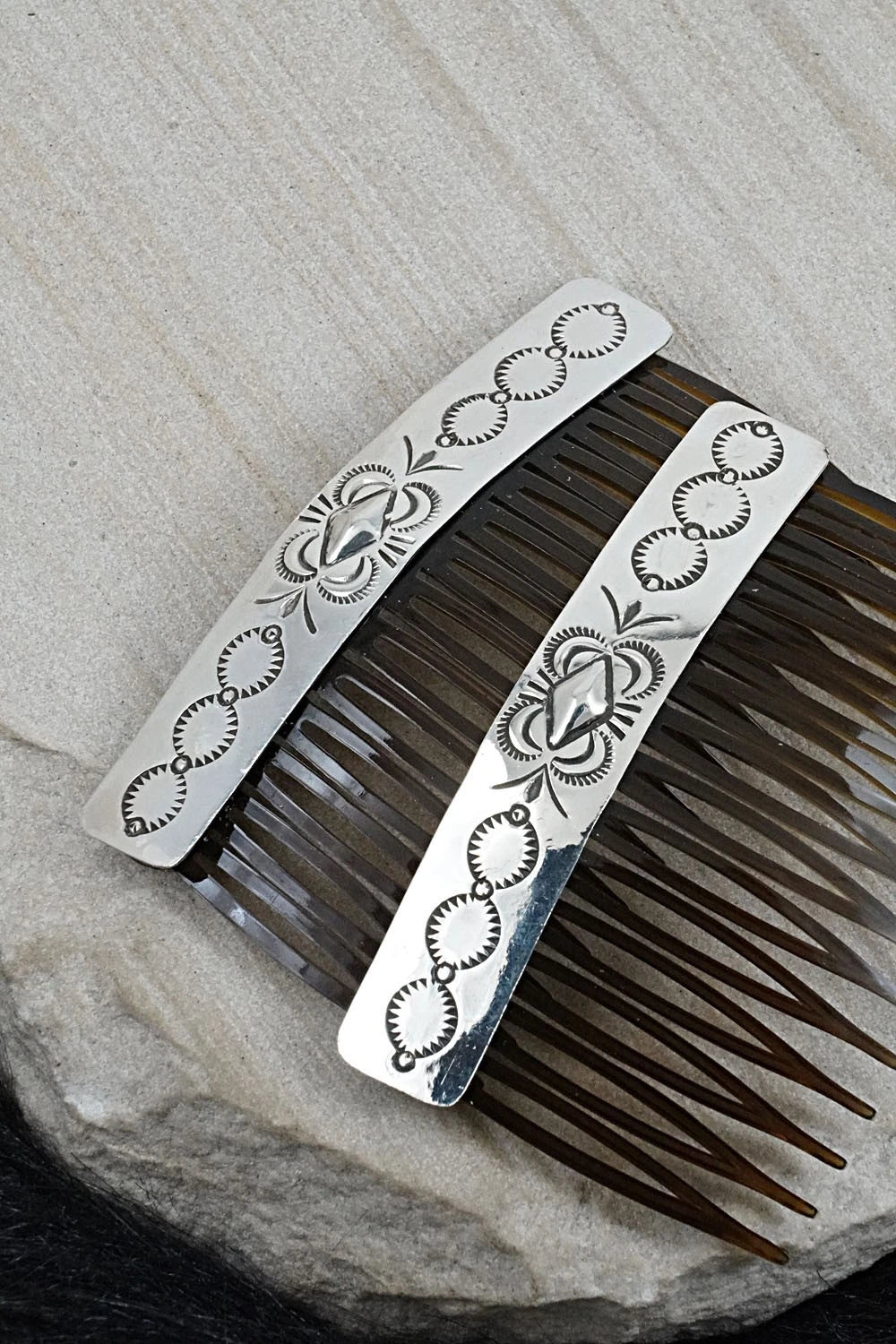 Sterling Silver Hair Combs - Bertha Begay