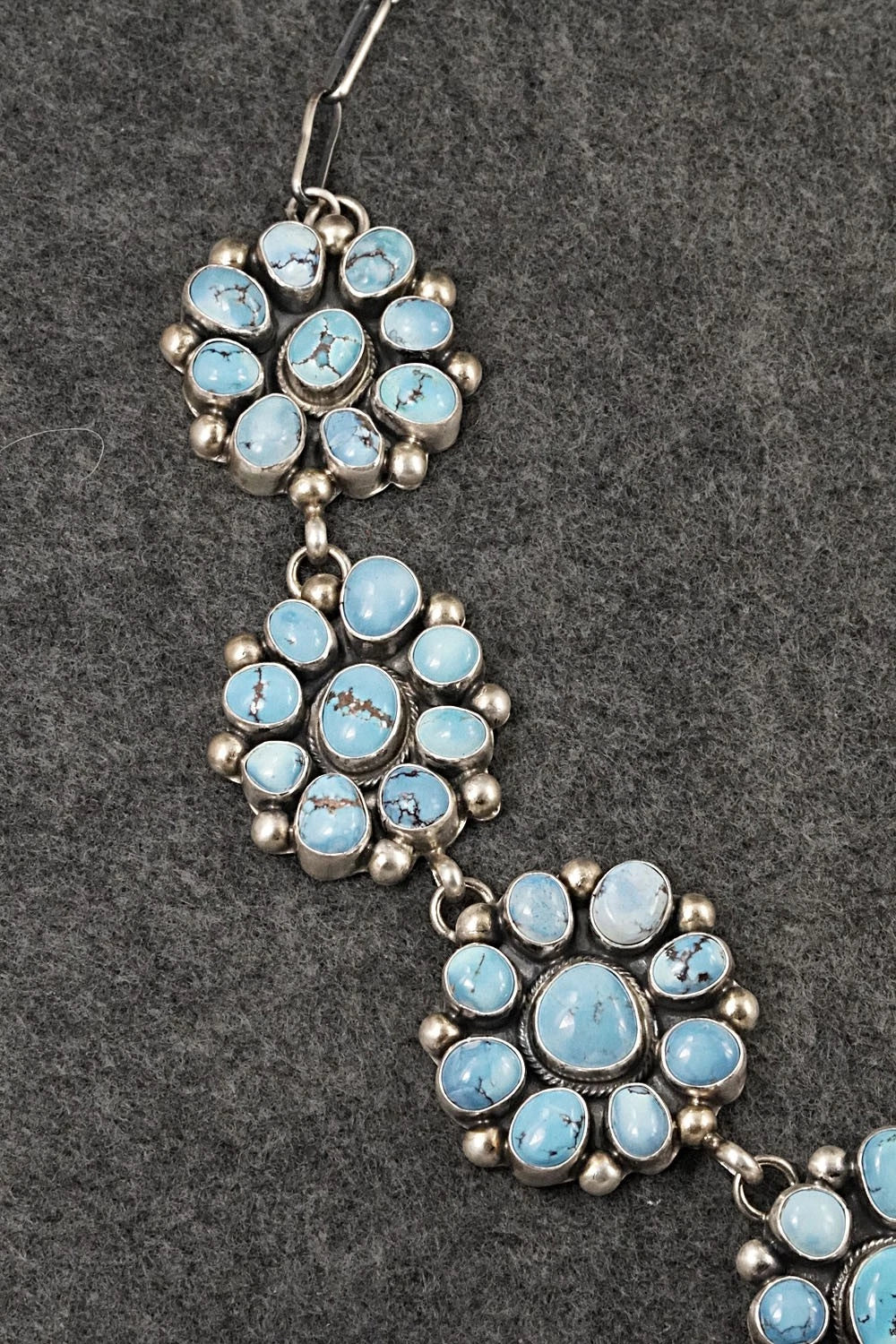 Turquoise & Sterling Silver Necklace and Earrings Set - Kathleen Livingston