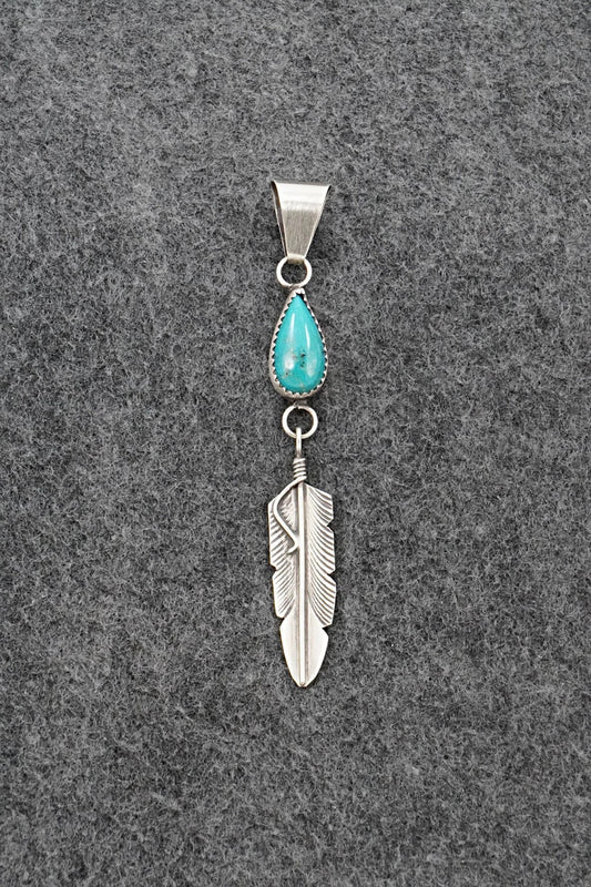 Turquoise & Sterling Silver Pendant - Chris Charley