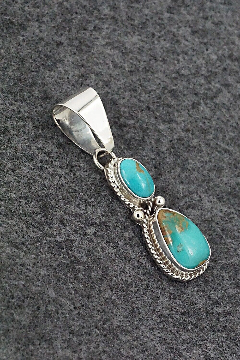 Turquoise & Sterling Silver Pendant - Kathleen Livingston