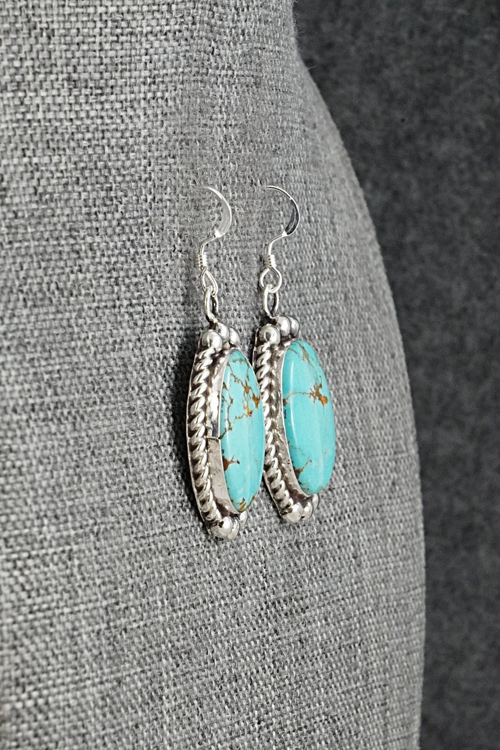 Turquoise & Sterling Silver Earrings - Antwone Brown