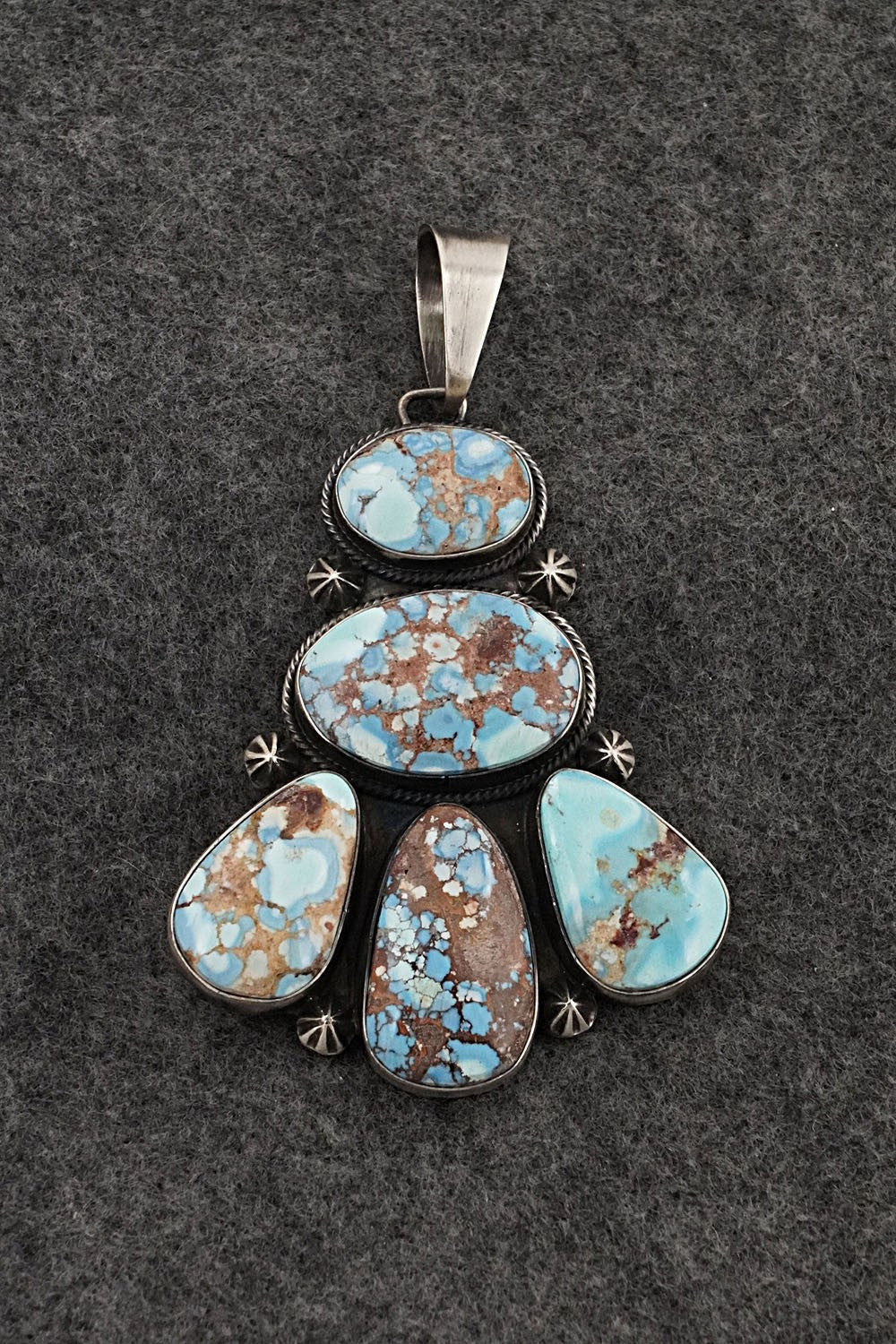 Turquoise & Sterling Silver Pendant and Earrings Set - Darrin Livingston