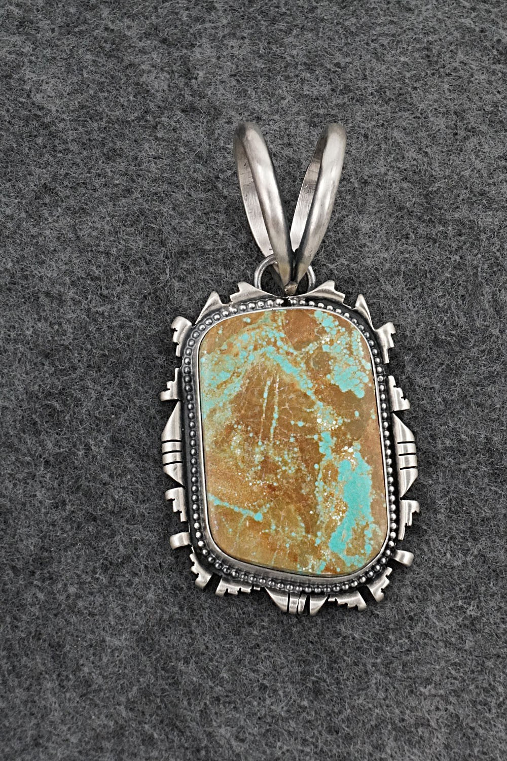 Turquoise & Sterling Silver Pendant - Randy Billy