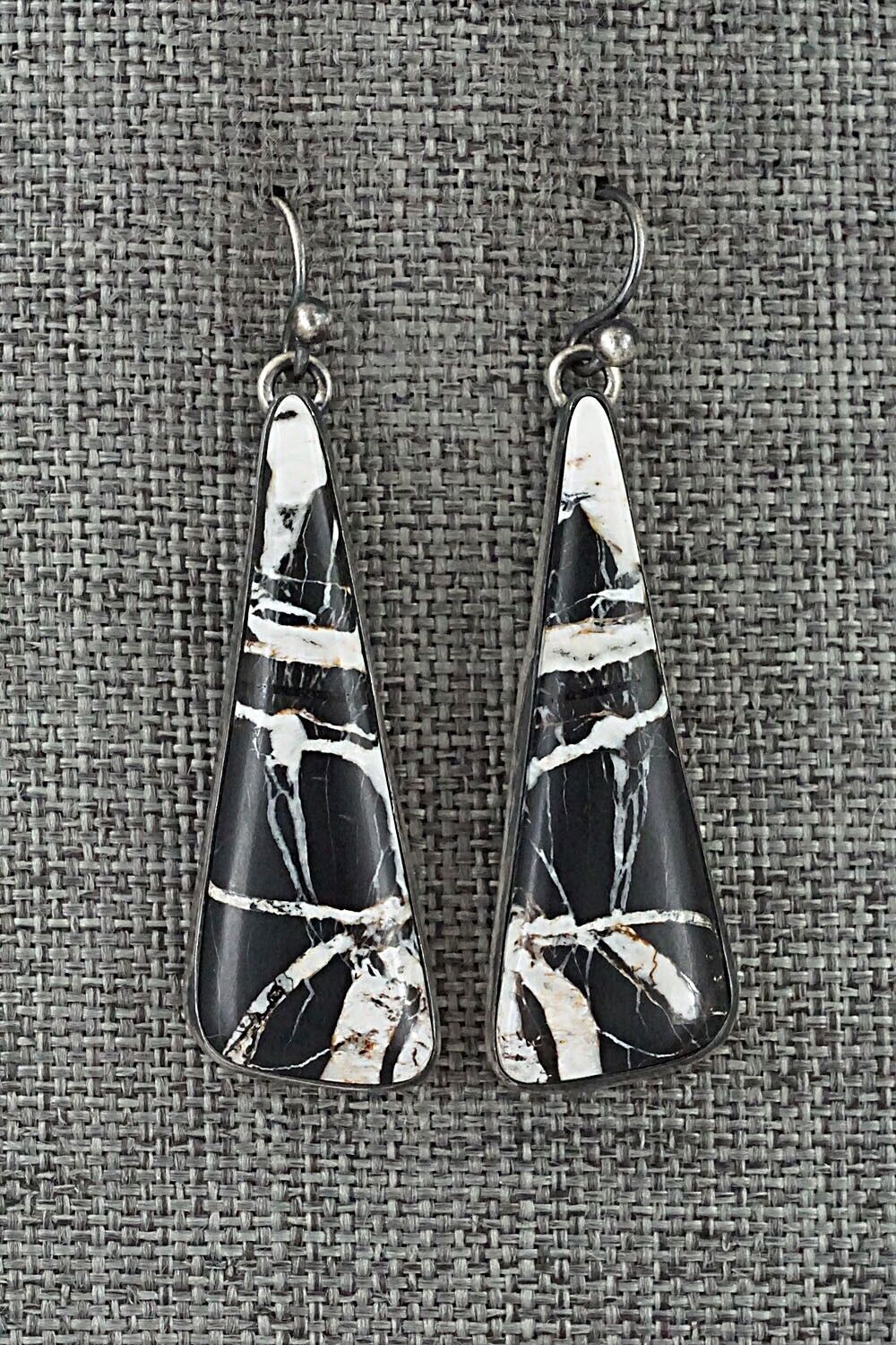 White Buffalo & Sterling Silver Earrings - Lupita Barbone