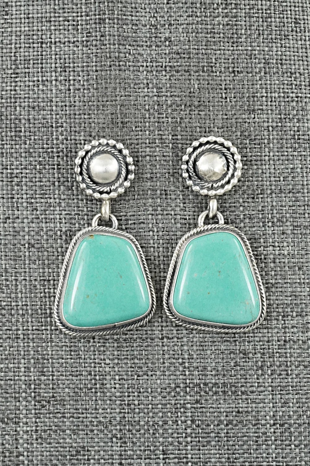 Turquoise & Sterling Silver Earrings - Darrin Livingston